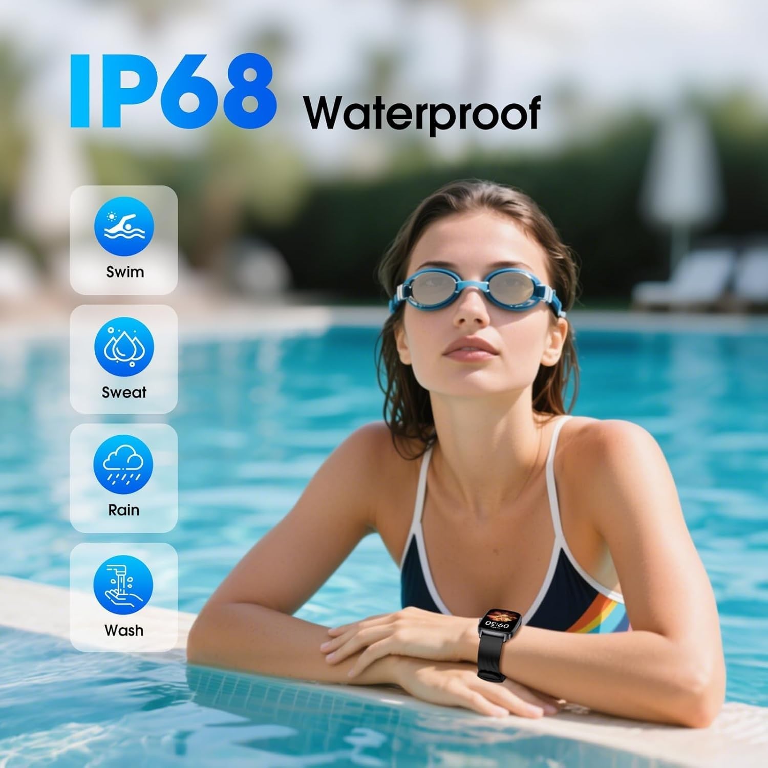 Pedometer Watch Senior Friendly No App/Phone Required, Waterproof Fitness Tra…