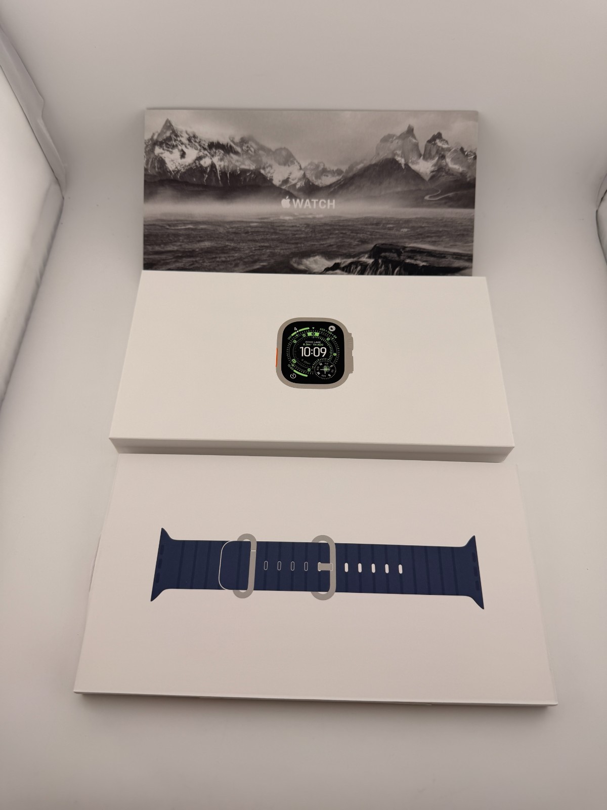 Apple Watch Ultra 3 49mm Cell Titanium Anchor Blue Ocean Band MEWH4LW/A