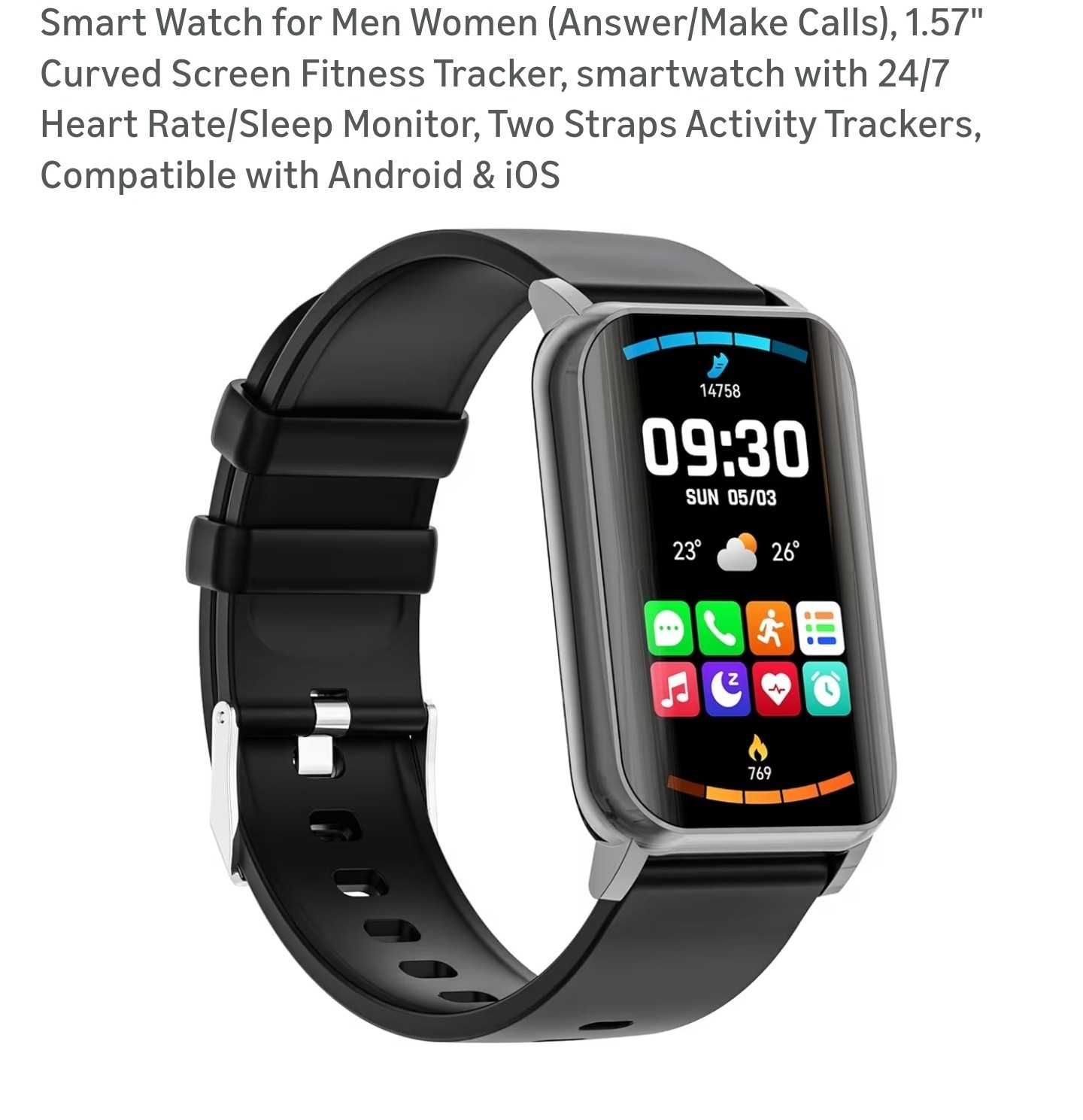 Advanced Health Monitoring Smartwatch with 100+ Sports Modes – 1.91″ HD Screen