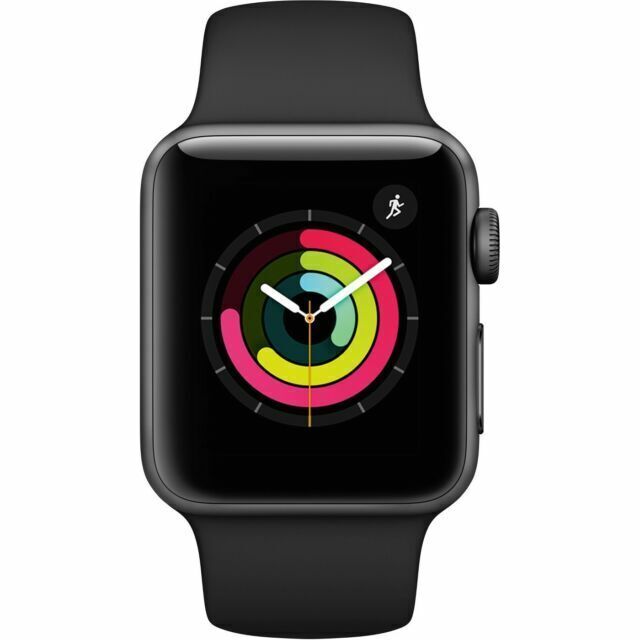 Apple Watch Series 3 38 mm Gray Case Black Aluminium Smartwatch – MTF02LLA