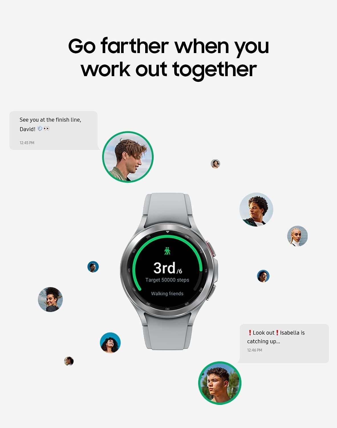 Samsung Galaxy Watch 4 Classic 46mm Smartwatch GPS + Bluetooth US Version Silver