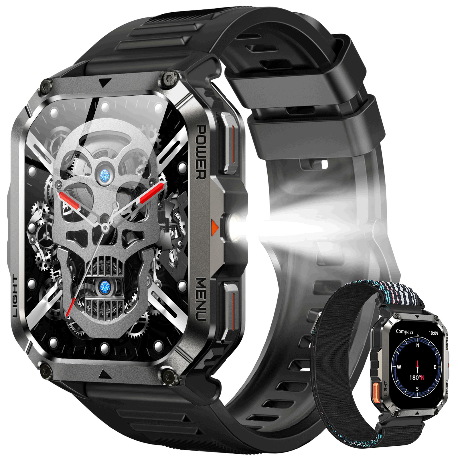Military Smart Watch for Men(Answer/Dial Calls),100 Sports Modes,5ATM Waterproof