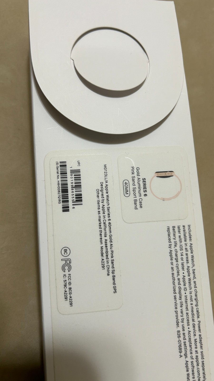 Apple Watch Series 6 40mm Pink Aluminum Case with GPS and Cellular