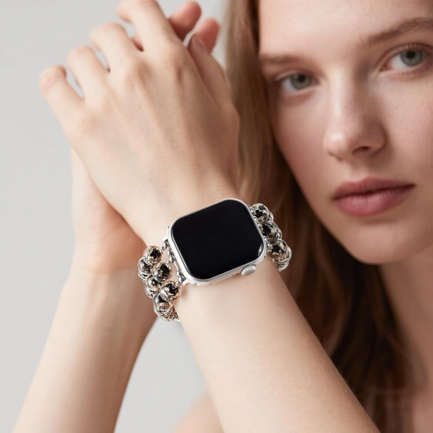 Beaded Bracelet Strap Compatible with Apple Watch 38mm/40mm/41mm Women