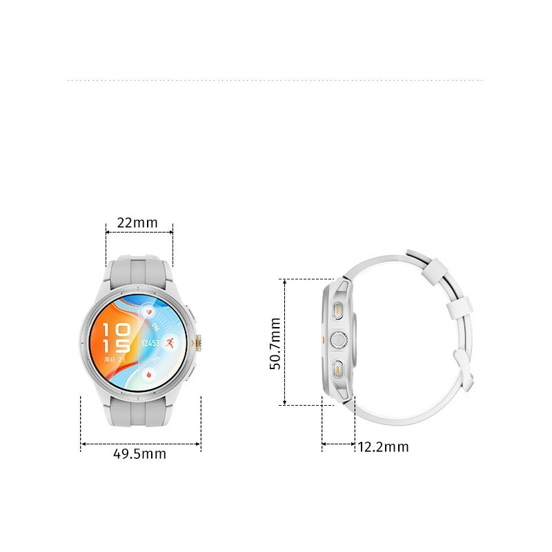 42mm GPS Sports Watch with Heart Rate, Blood Oxygen & Step Counter for Running