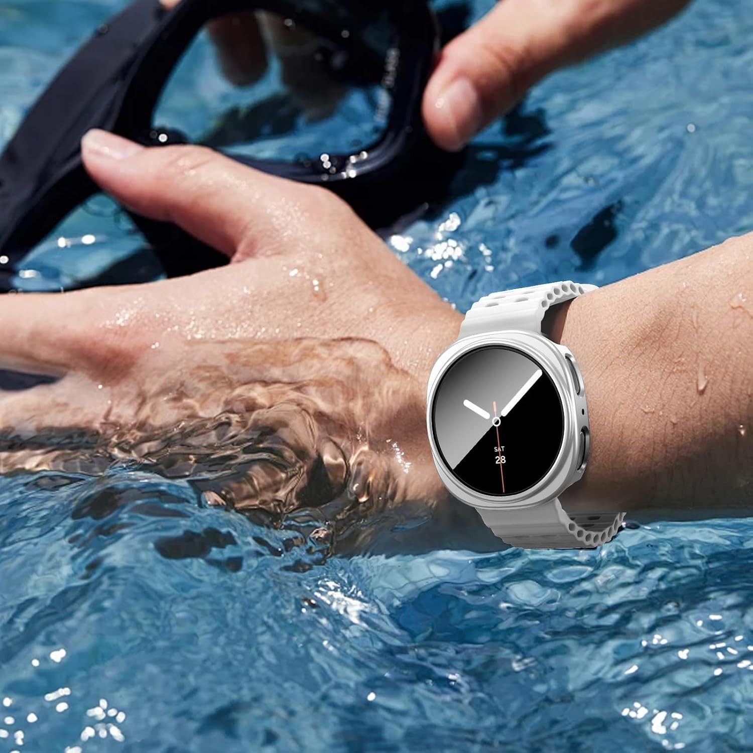 5+5Pack Case for Galaxy Watch 8 40mm Screen Protector with Anti-Fog Tempered Gla