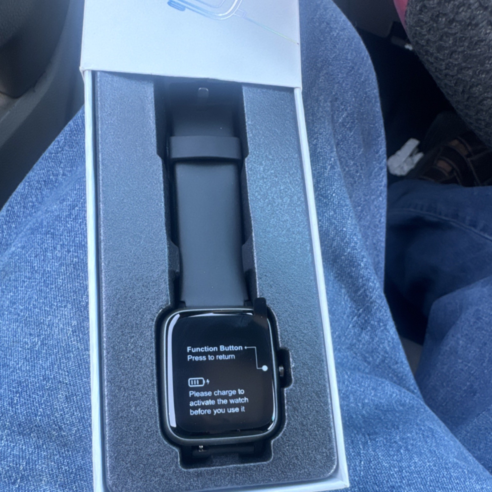 DO SPORTS ID205L Smart Watch Black 40mm Aluminum Case Android iOS Silicone Band