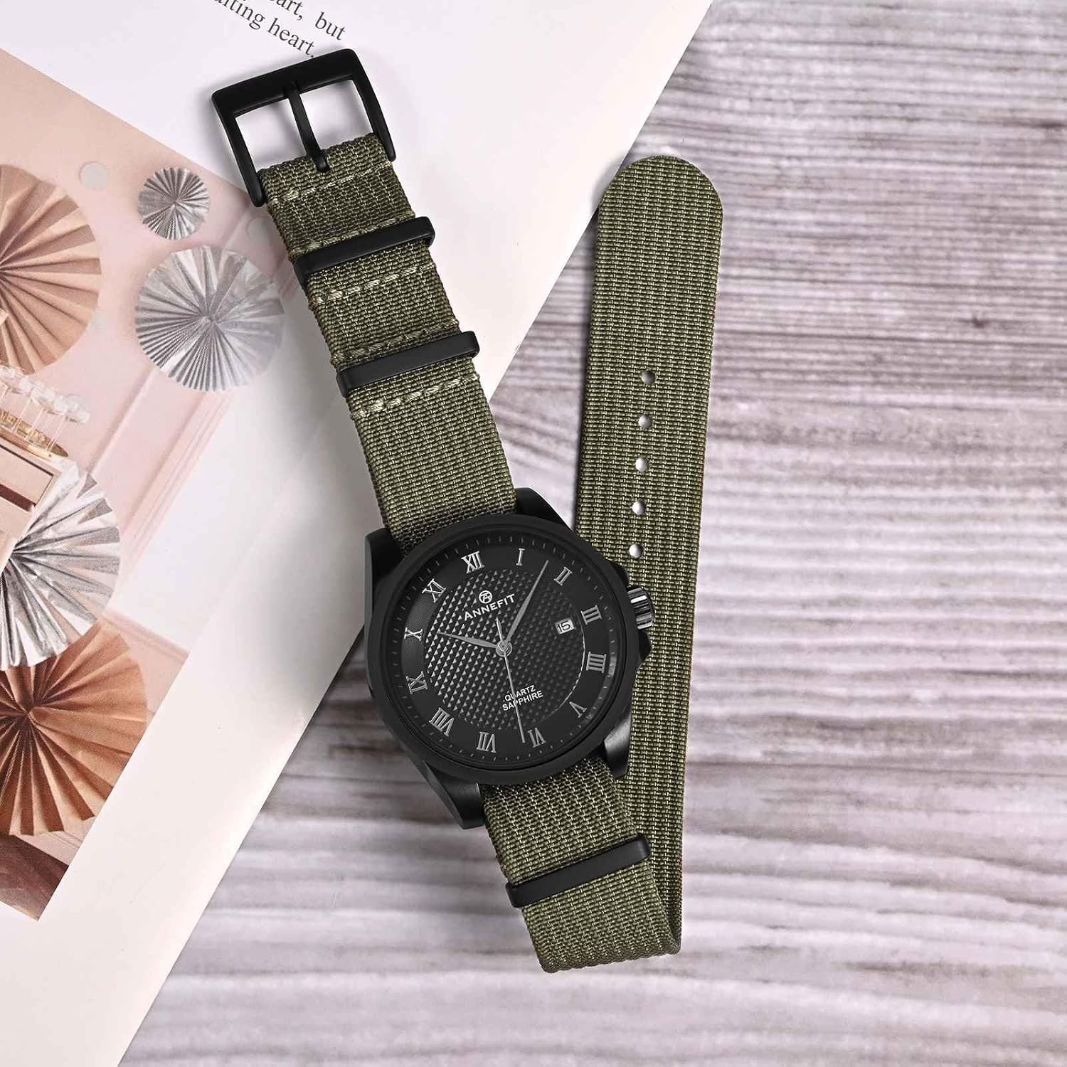 Nylon Watch Band 16mm 18mm 20mm 22mm, One-Piece Waterproof Military Straps