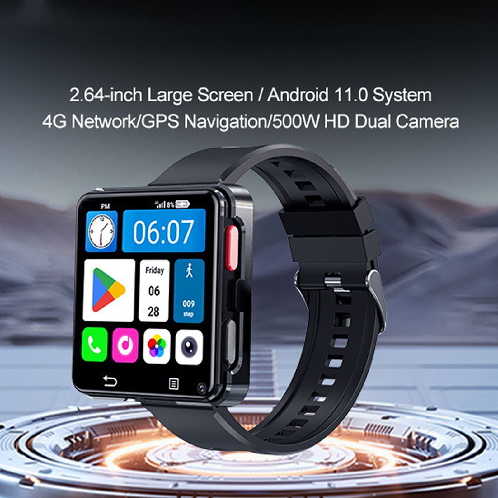 New S998 4G Smart Watch Android 11.0 OS 2.64inch Screen Heart Rate Sleep Monith2
