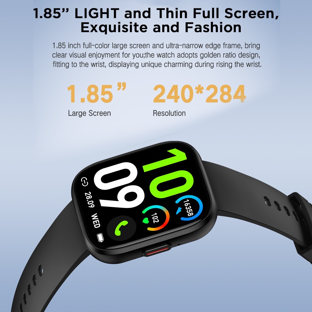 Bluetooth Call Smart Watch Heart Rate BP Sleep Fitness Monitor Waterproof Watch