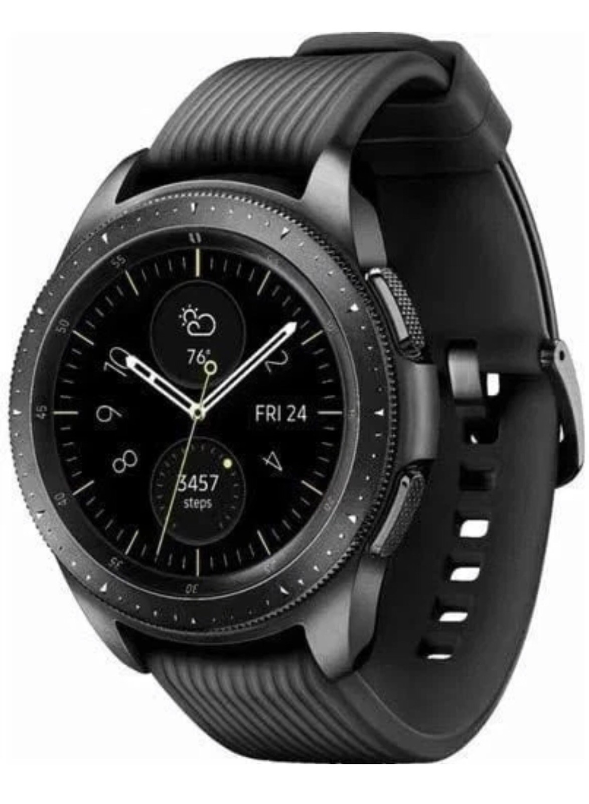 Brand New Samsung Galaxy SM-R810NZKAXAR 42mm Midnight Black Smart Watch