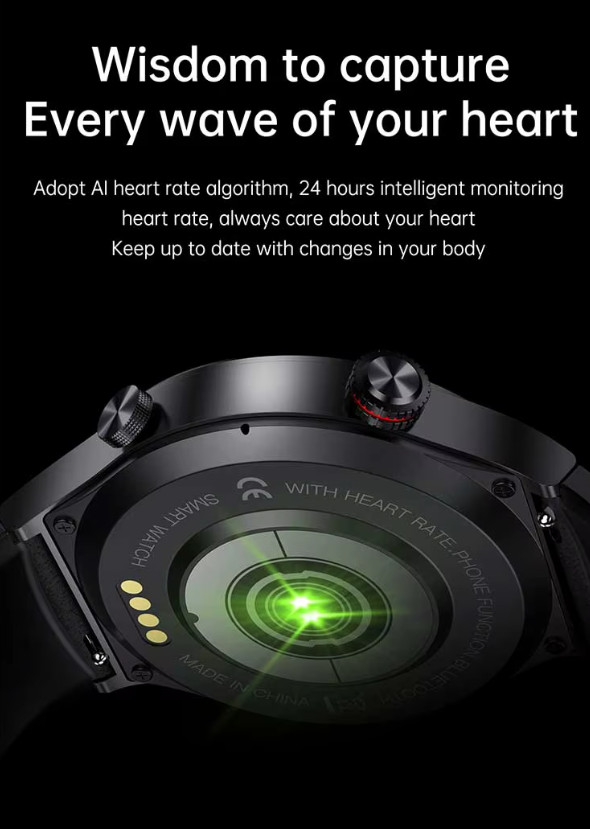 Smart Watch for Men Bluetooth NFC Blood Oxygen Heart Rate Sports Fitness Tracker