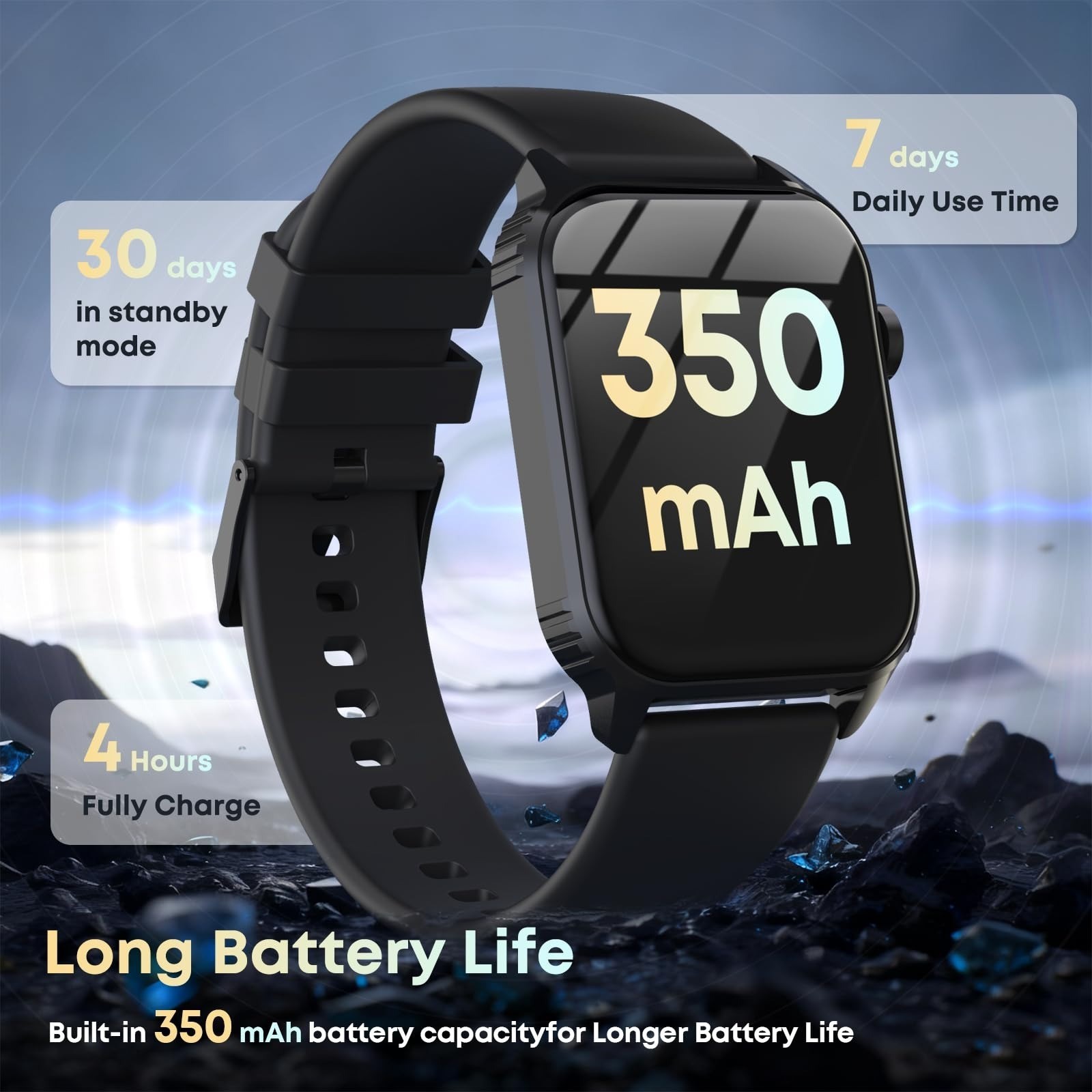 DIVOAZBVO Smart Watch, 120+ Sports Modes, 1.83″ Touchscreen, IP67 Waterproof