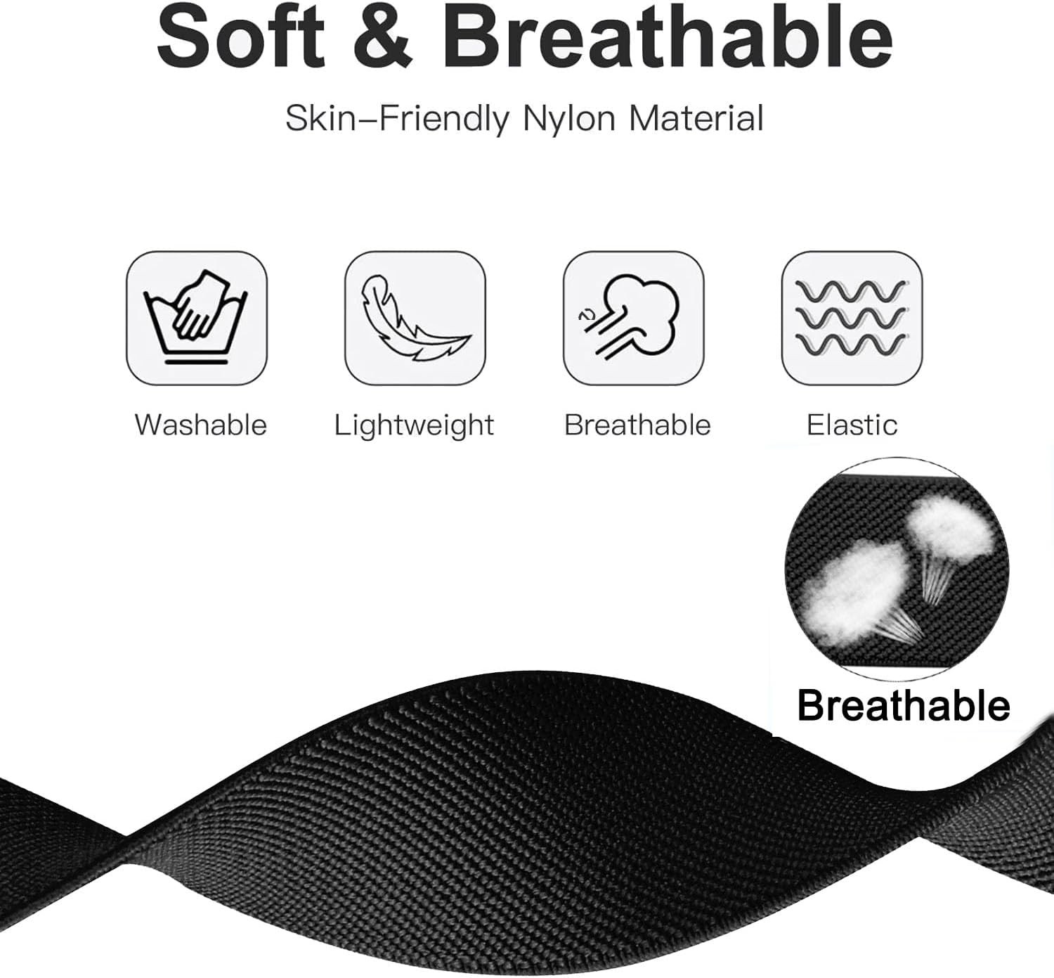 Stretchy Nylon Strap Compatible with Samsung Galaxy Fit 3 Band