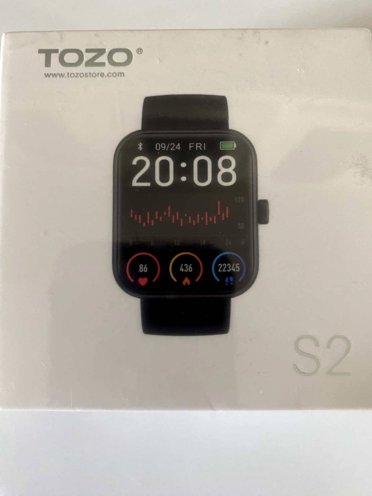 TOZO S2 Bluetooth Smart Watch Alexa Touch Screen Fitness Tracker-Champagne
