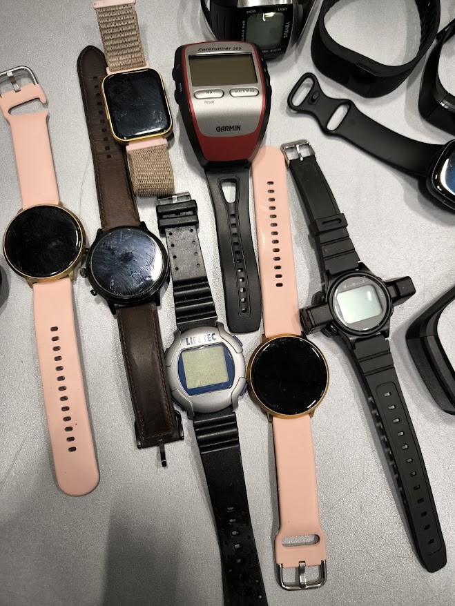 Lot of 20 Mixed Smartwatches – Untested, Used, Various Brands