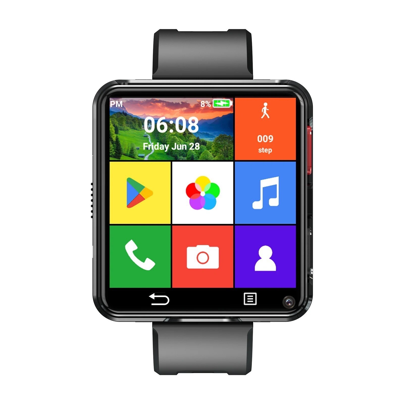 2.64″ Large Screen 4G Smart Watch Pad Android 11 WiFi 5MP Camera Wristwatch