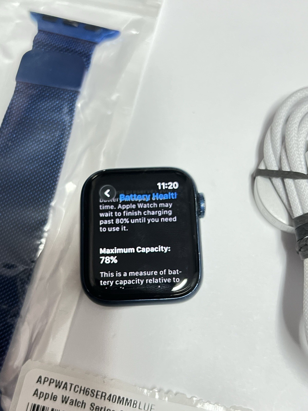 Apple Watch Series 6 40MM (GPS-LTE ) aluminum- BlUE – A2293