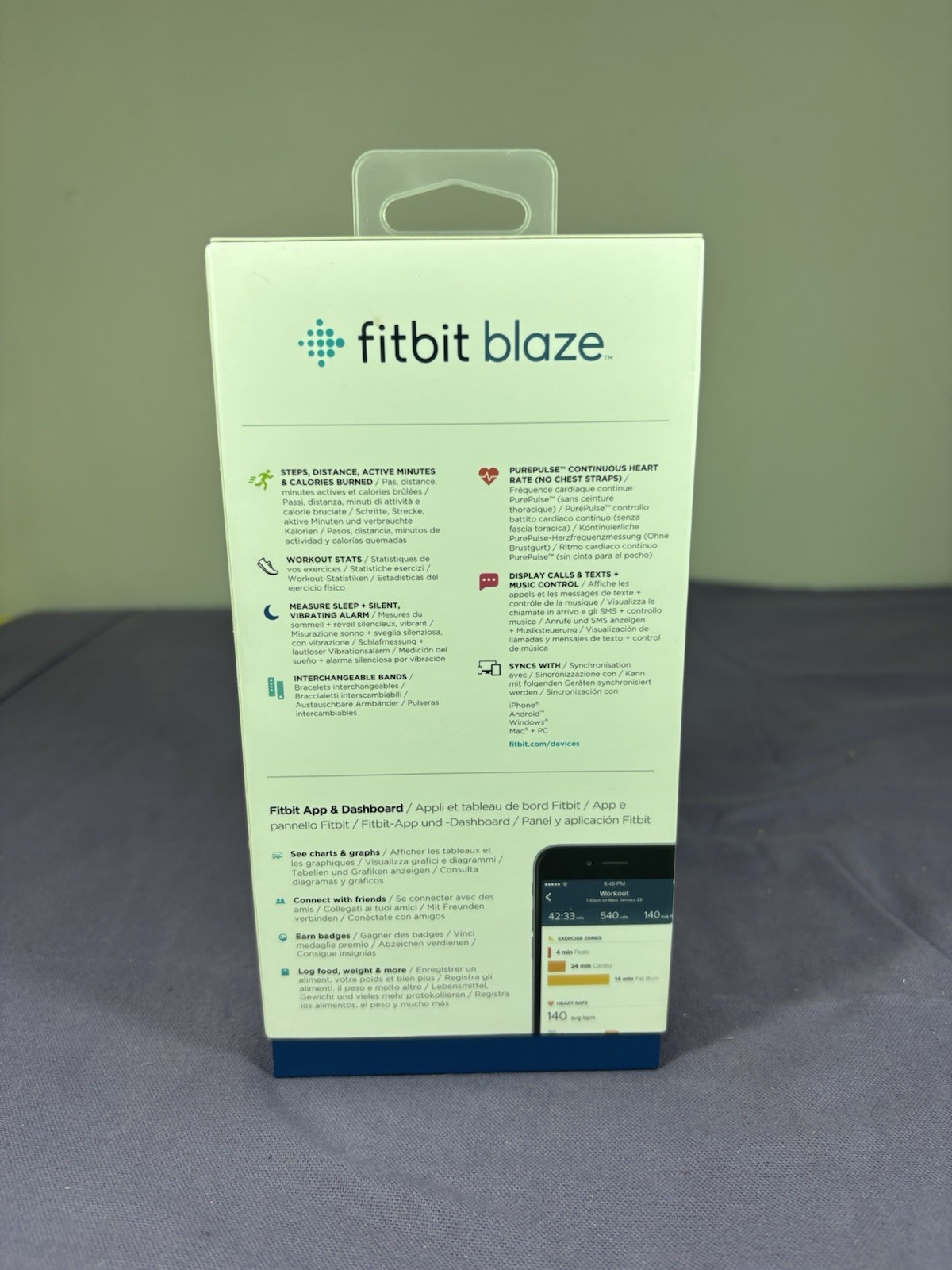 Fitbit Blaze Smart Fitness Watch Large – Black (FB502SBKL)