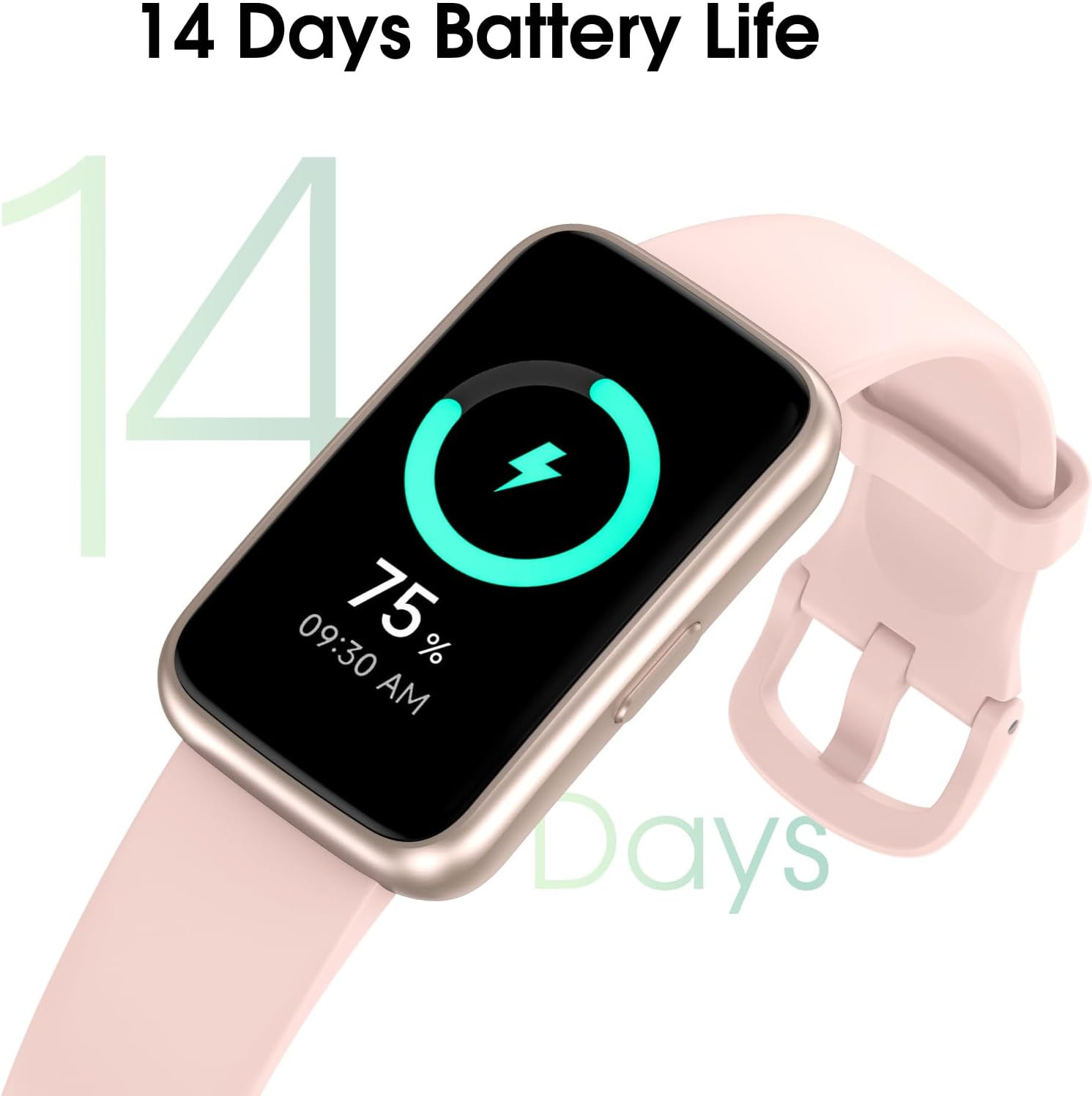 Long Battery Pedometer Watch 14 Days Battery Life, Slim Design No App/Phone Req