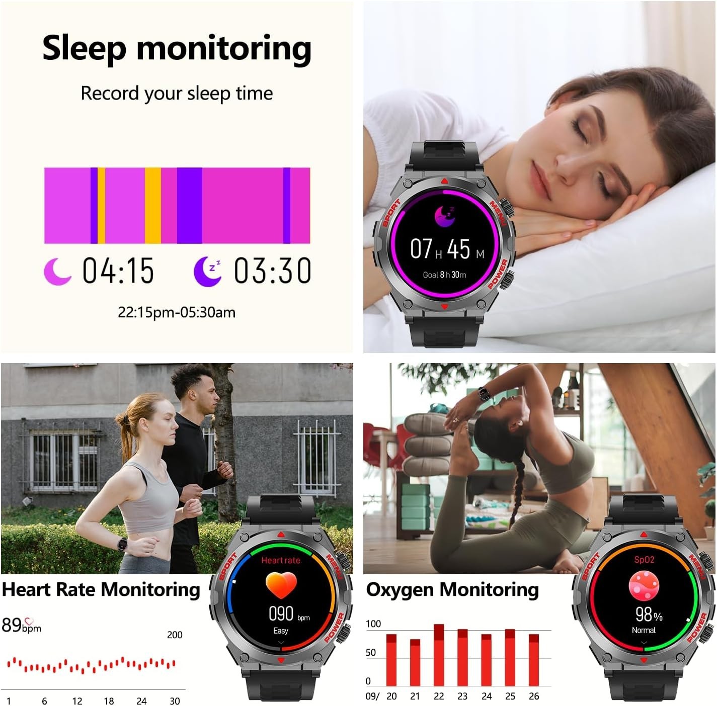 Reloj Inteligente de Mujer Hombre para Iphone Apple Samsung Android y Bluetooth