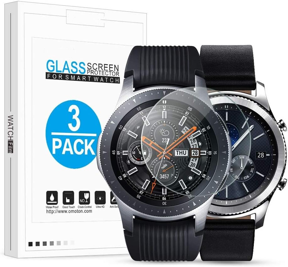 Samsung Gear S3 Screen Protector Tempered Glass Frontier/Classic Smart Watch 3Pc