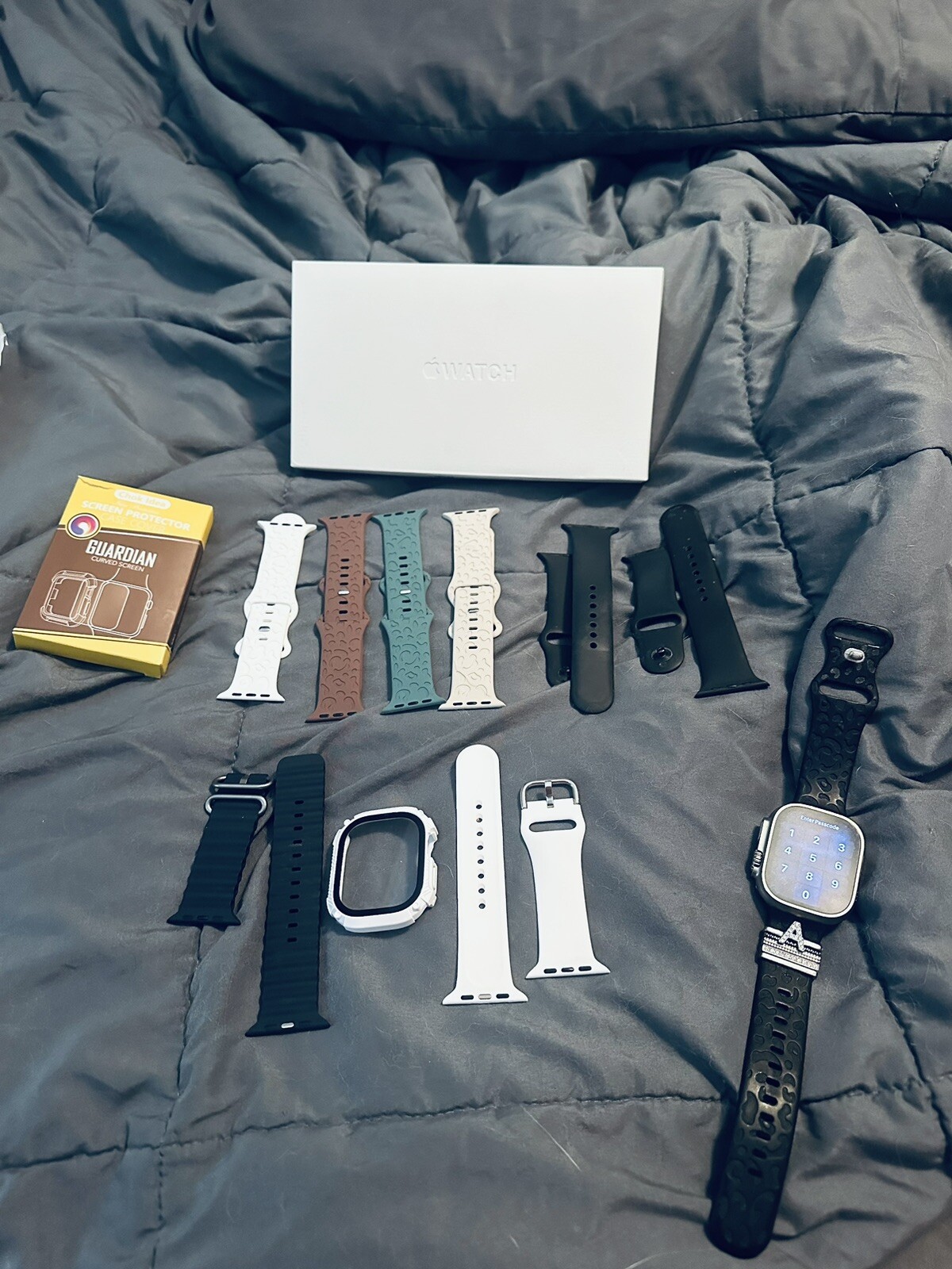 ✨ Brand New Apple Watch Ultra 49mm Titanium Case With Midnight Ocean Band ✨
