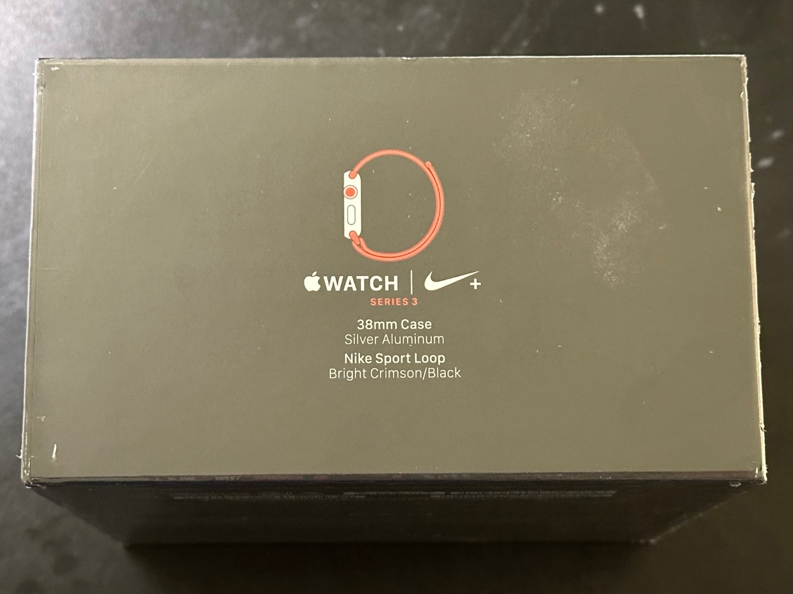 Apple Watch Nike+ S 3 MQL72LL/A 38mm Si Ai Crim/Blk Nike Sport Loop(GPS+Cellluar