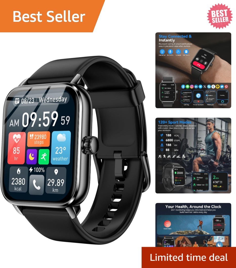 Smart Watches for Men Women with Alexa Built-in, Bluetooth Call, Android/iPhone