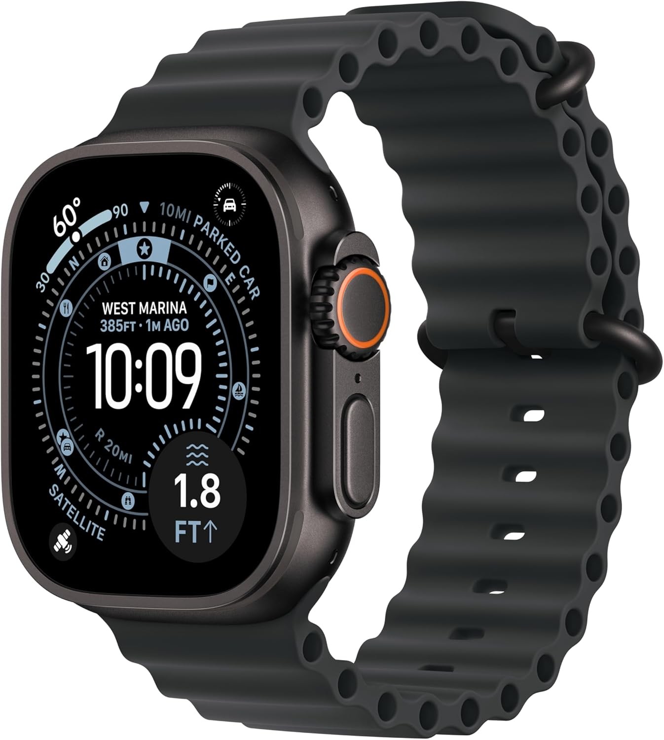 Apple Watch Ultra 3 49mm GPS + Cell Black Titanium w/ Black Ocean Band MF0J4LW/A