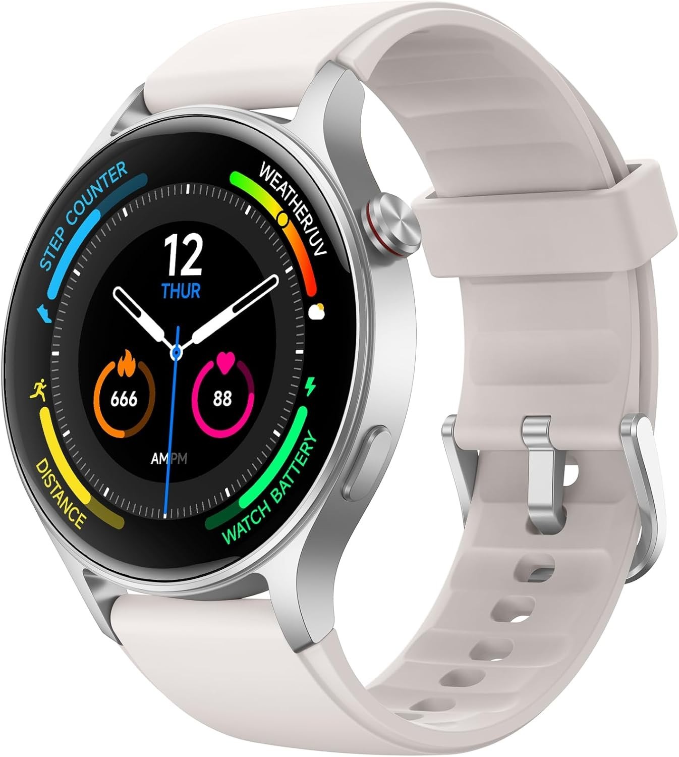 Fitpolo Smart Watch for Men Women,1.3″ AMOLED Touchscreen Fitness Tracker