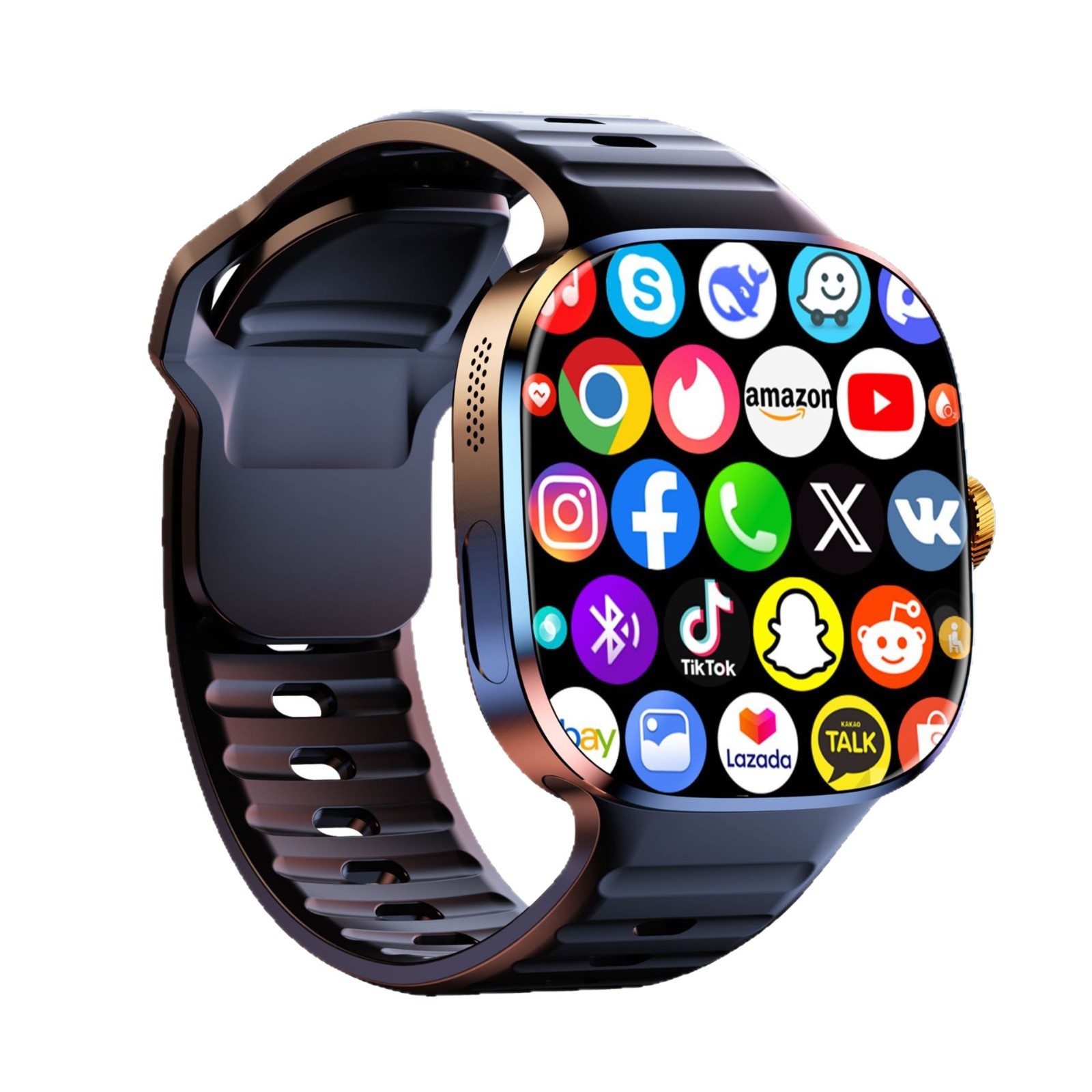 Smartwatch 2.4″ AMOLED 720p 5G IP67K 2100mAh Rotating Camera GPS NFC Bluetooth