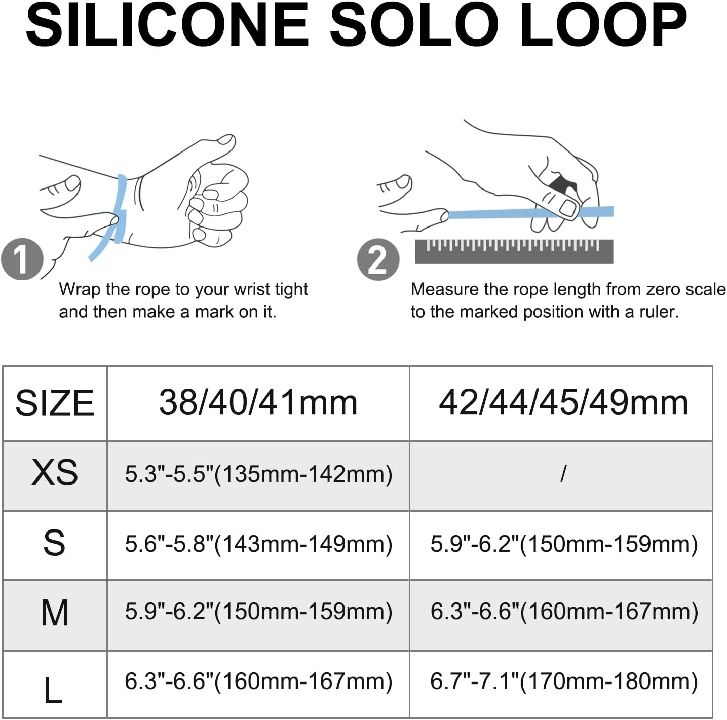 Silicone Braided Solo Loop Strap Compatible with Apple Watch 38mm 40mm 41mm
