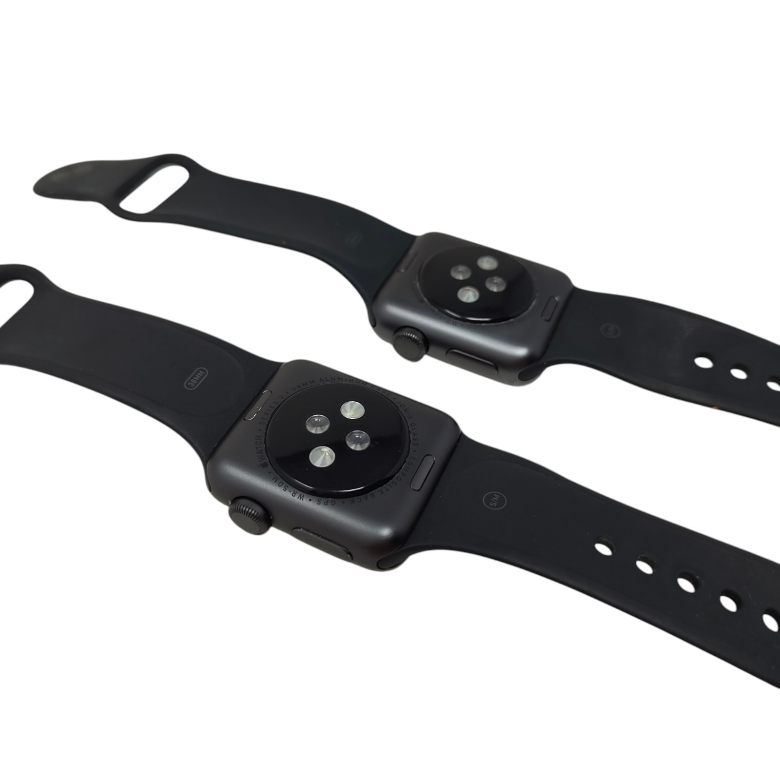 Lot of 2 Apple Watch Series 3 38mm Space Gray Aluminum
