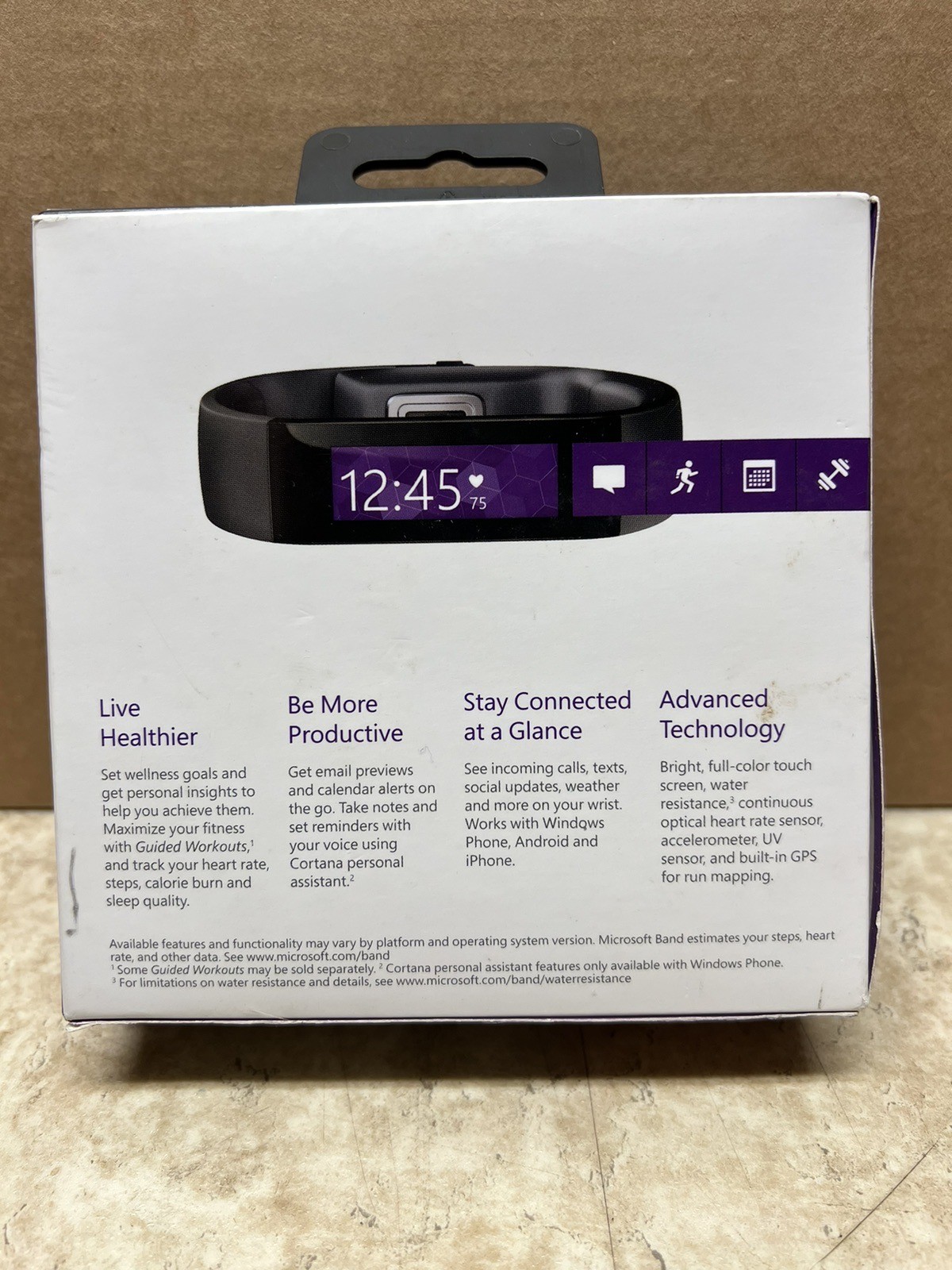 Microsoft Band Smart Fitness Watch Activity Model 1619 Size M Medium