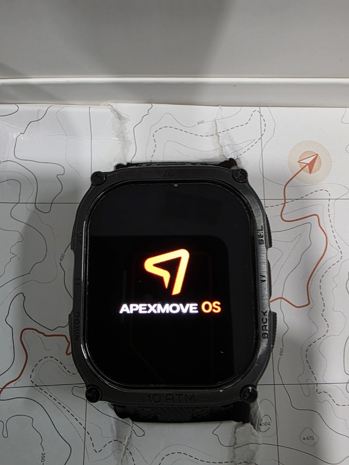 KOSPET Tank M4 Rugged GPS Smartwatch 45mm Black Silicone Band 10ATM