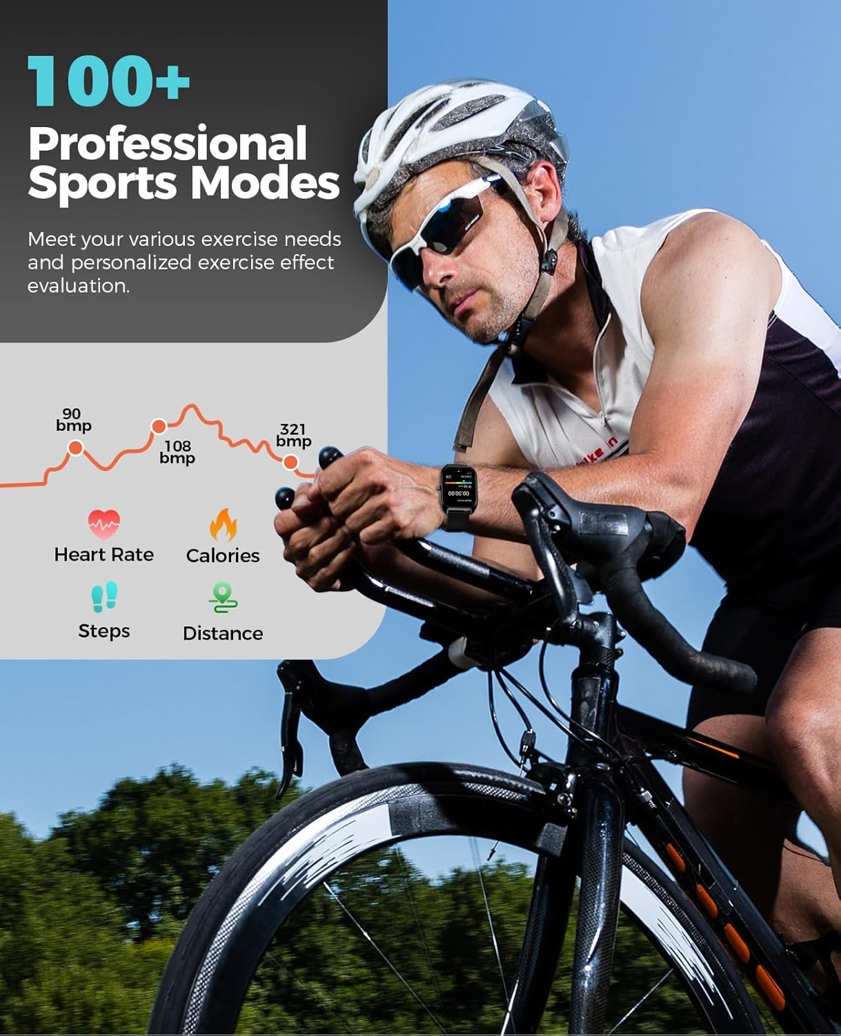 Smart Fitness Watch for Women Men Call Answer IP68 Waterproof 110 Sport Modes