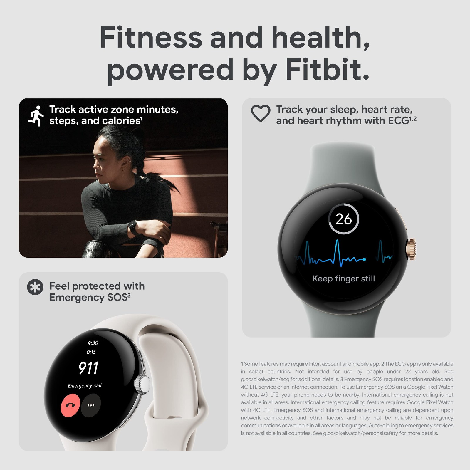 Google Pixel Smartwatch with Fitbit Activity Tracking – White Chalk
