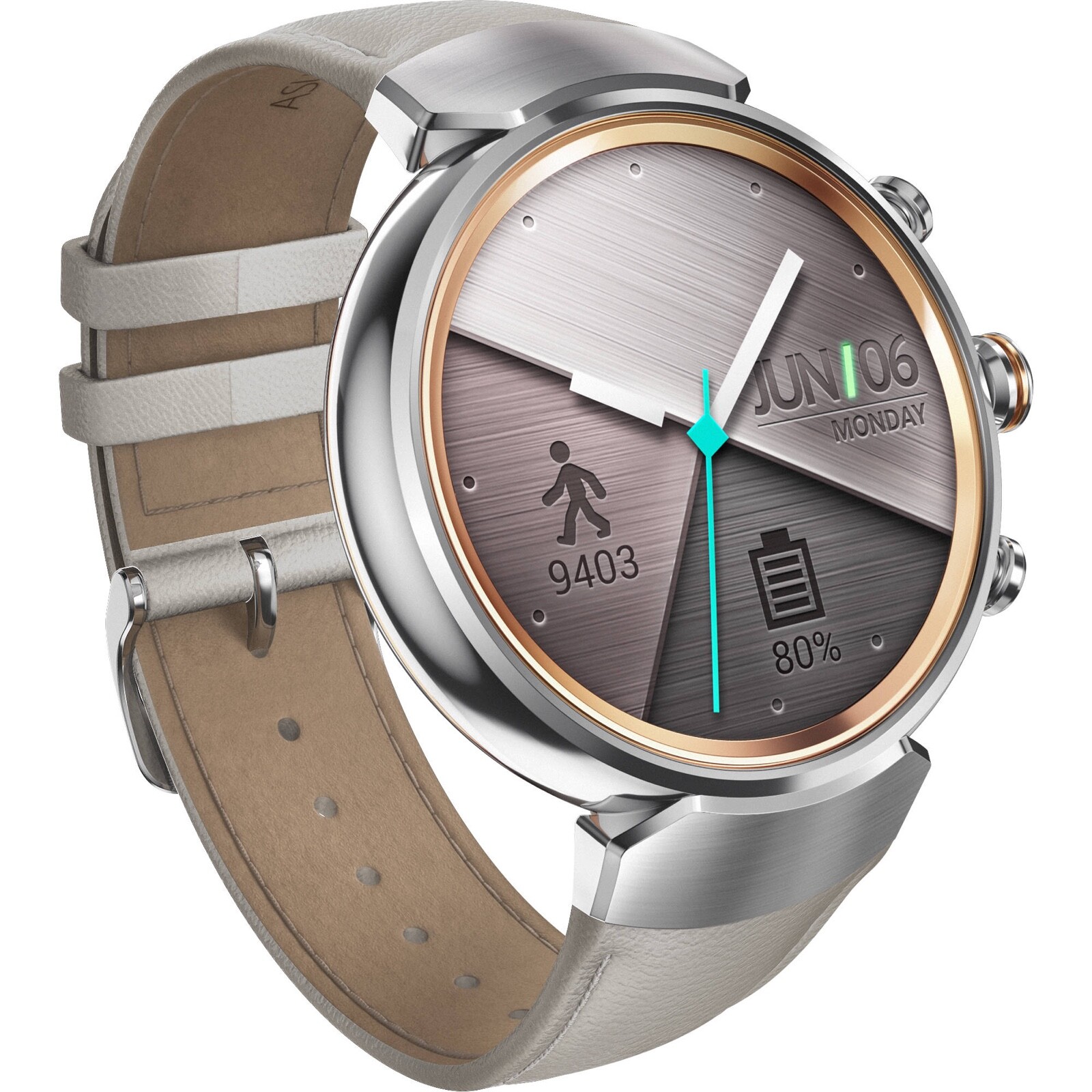 Asus ZenWatch 3 WI503Q-SL-BG AMOLED 45mm Smart watch WiFi Beige Leather Silver
