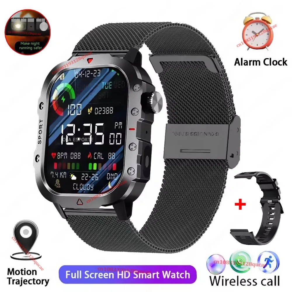 2025 New Men 2.01″ Military Smartwatch Outdoor AI Voice Call Bluetooth GPS Gift