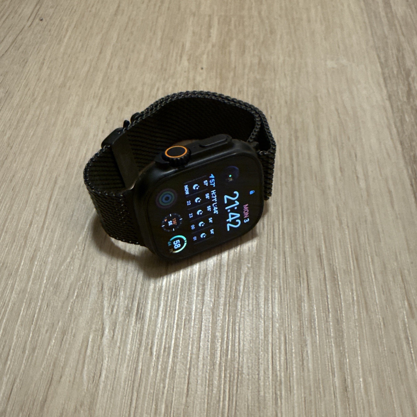 Apple Watch Ultra 2 (GPS + LTE) 49MM Black Titanium Case Black Milanese Loop