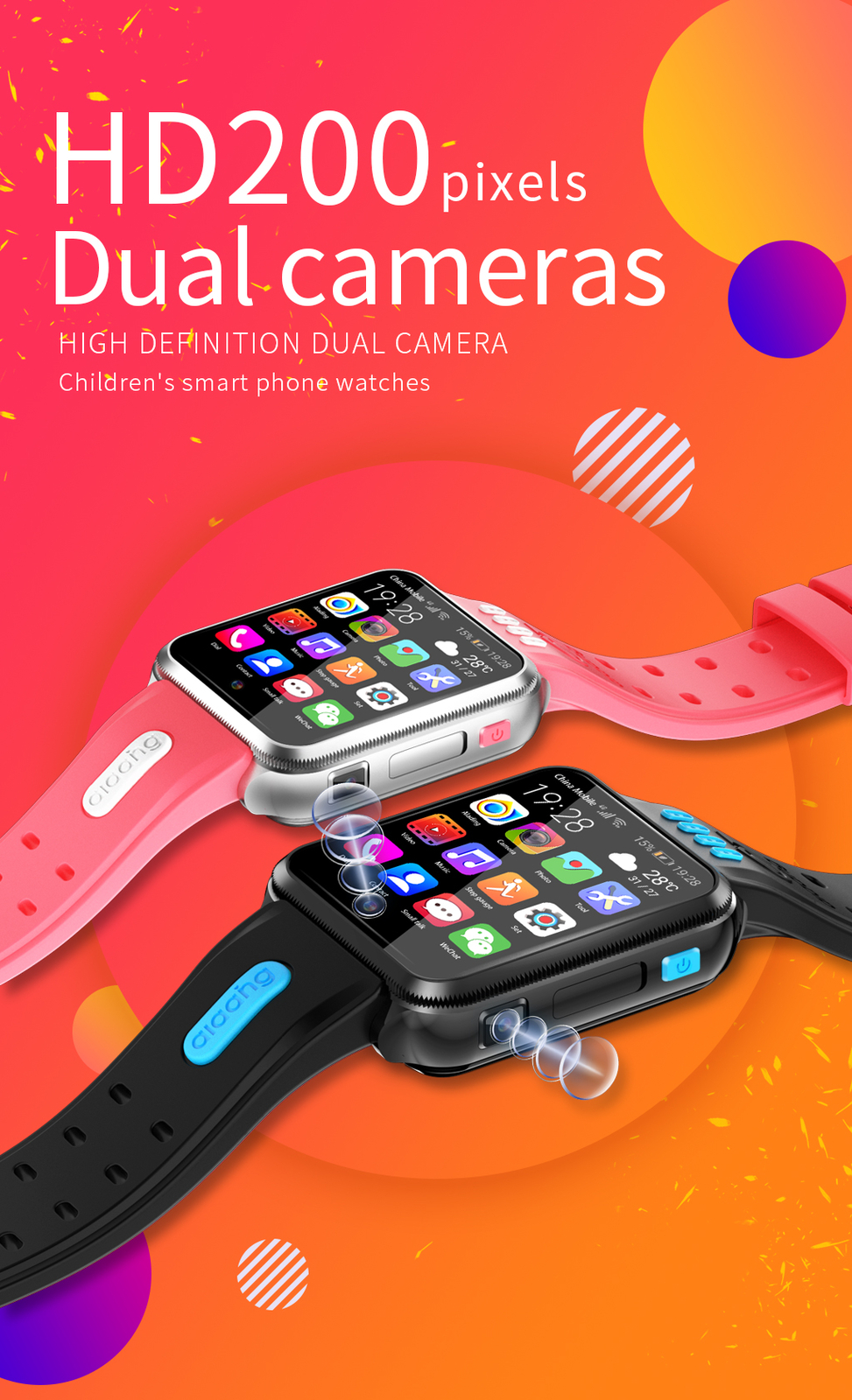 4G Kids Smart Watch Wifi Smartwatch with Two Way Call Video Calling for Boy Girl