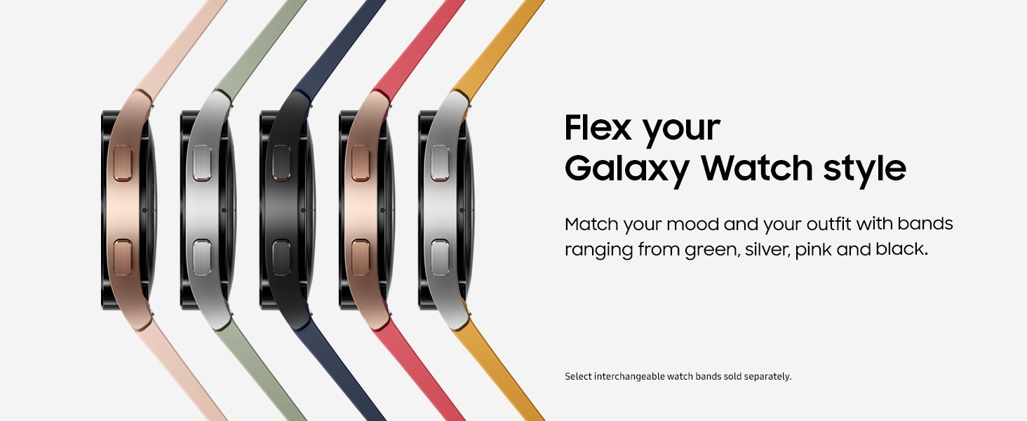 Samsung Galaxy Watch4 SM-R860 40mm Aluminum Case with Sport Band – Pink Gold…