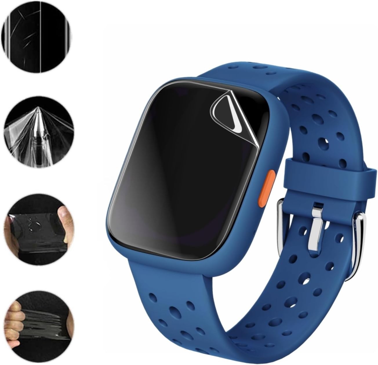 6 Pack Screen Protector for BIGGERFIVE BRAVE 2 Smart Watch 1.8″ Clear TPU Film