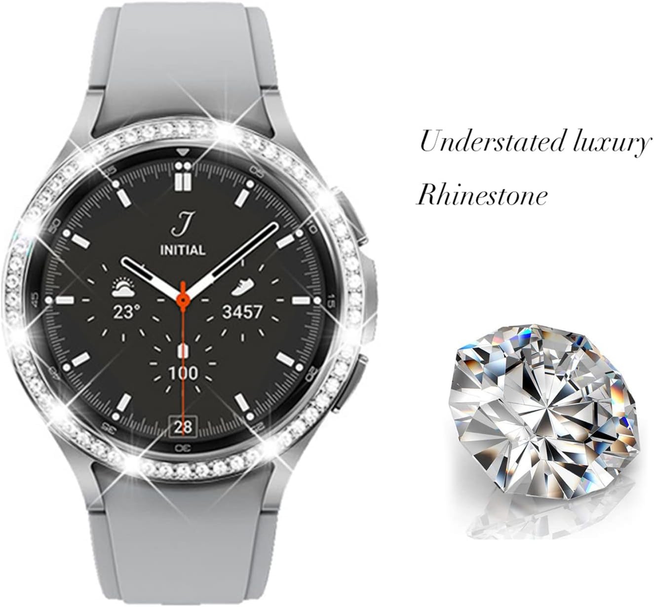 Bling Diamond Bezel Cover for Samsung Galaxy Watch 4 Classic 42mm, Gear Sport