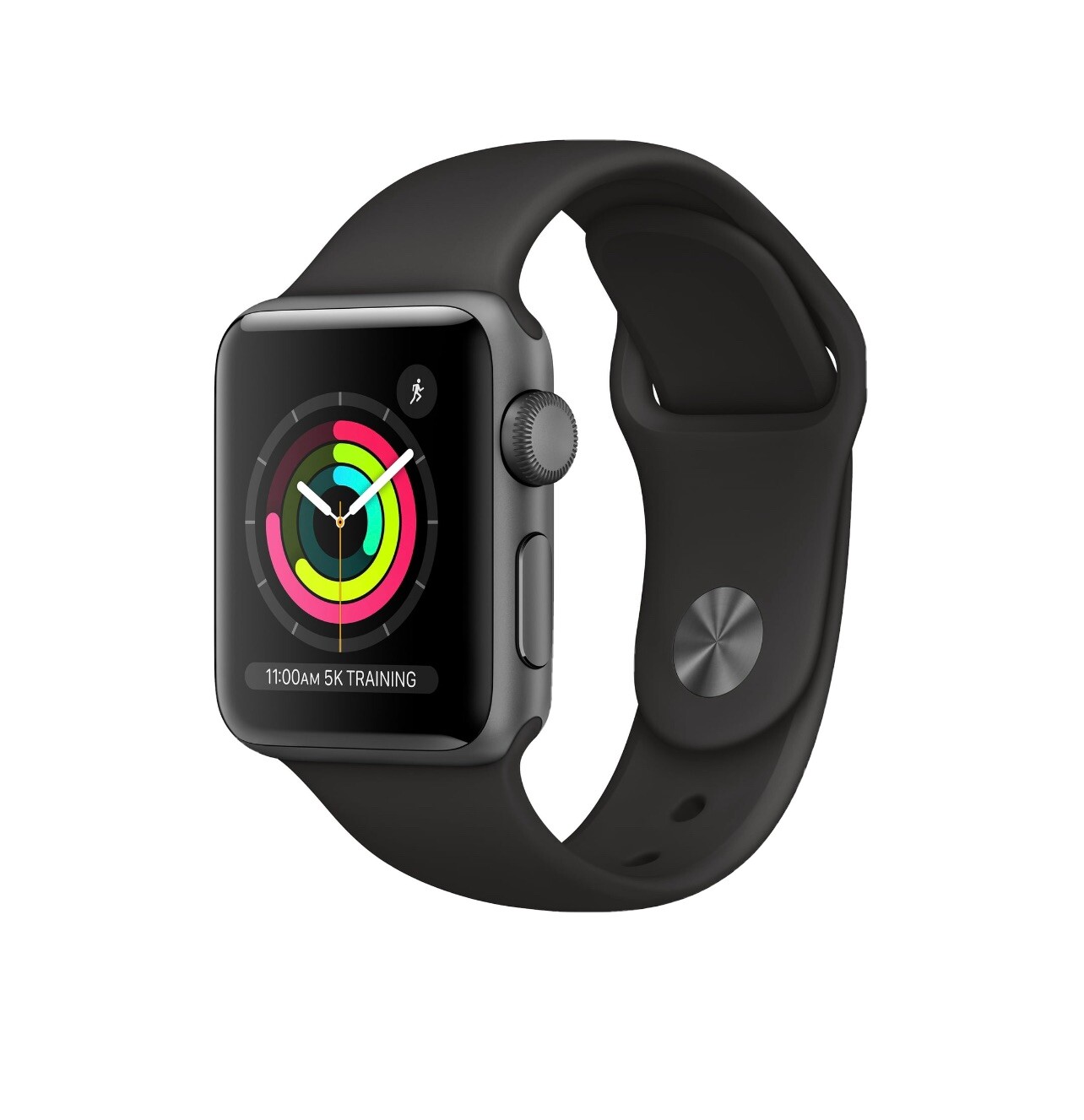 Apple Watch Series 3 38 mm Gray Case Black Aluminium Smartwatch – MTF02LLA