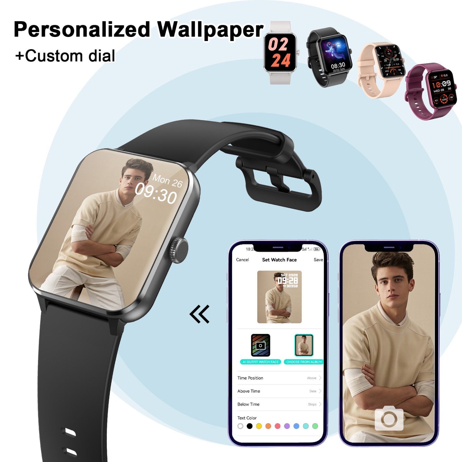 2025 Smart Watch For Men/Women, Waterproof Smartwatch Bluetooth iPhone Samsung*