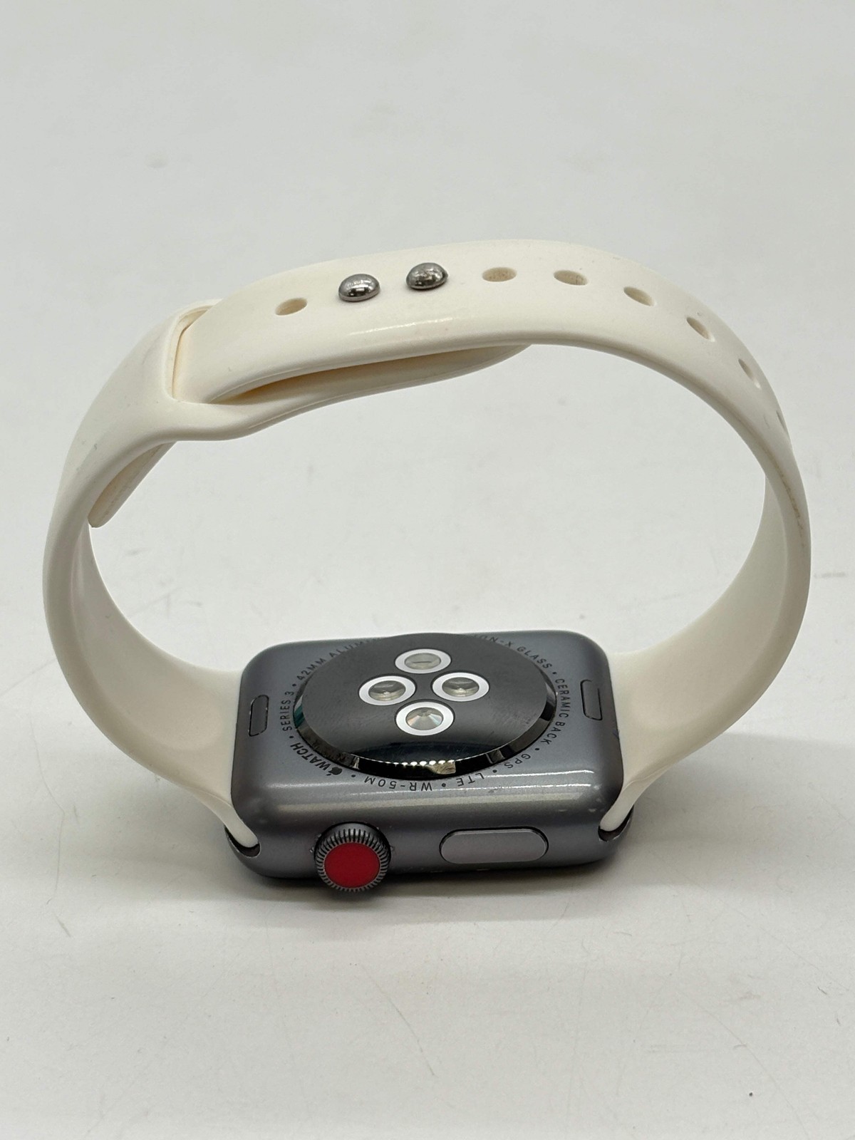 Unlocked Apple Watch Series 3 42mm GPS+Cellular Space Gray White Sport Band