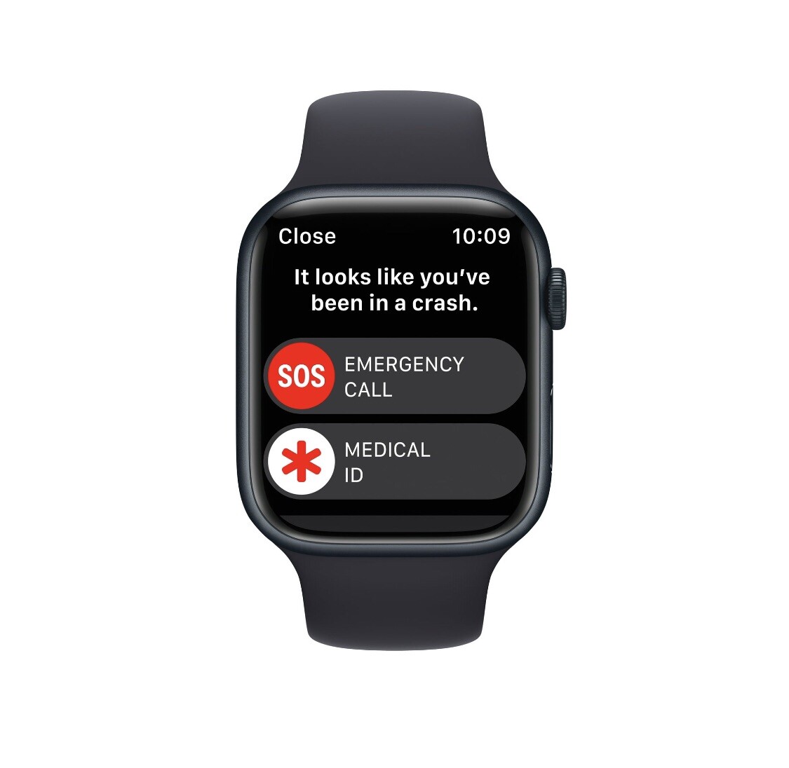 Apple Watch Series 8 45mm Midnight Aluminum Case with Sport Band, M/L (GPS +…