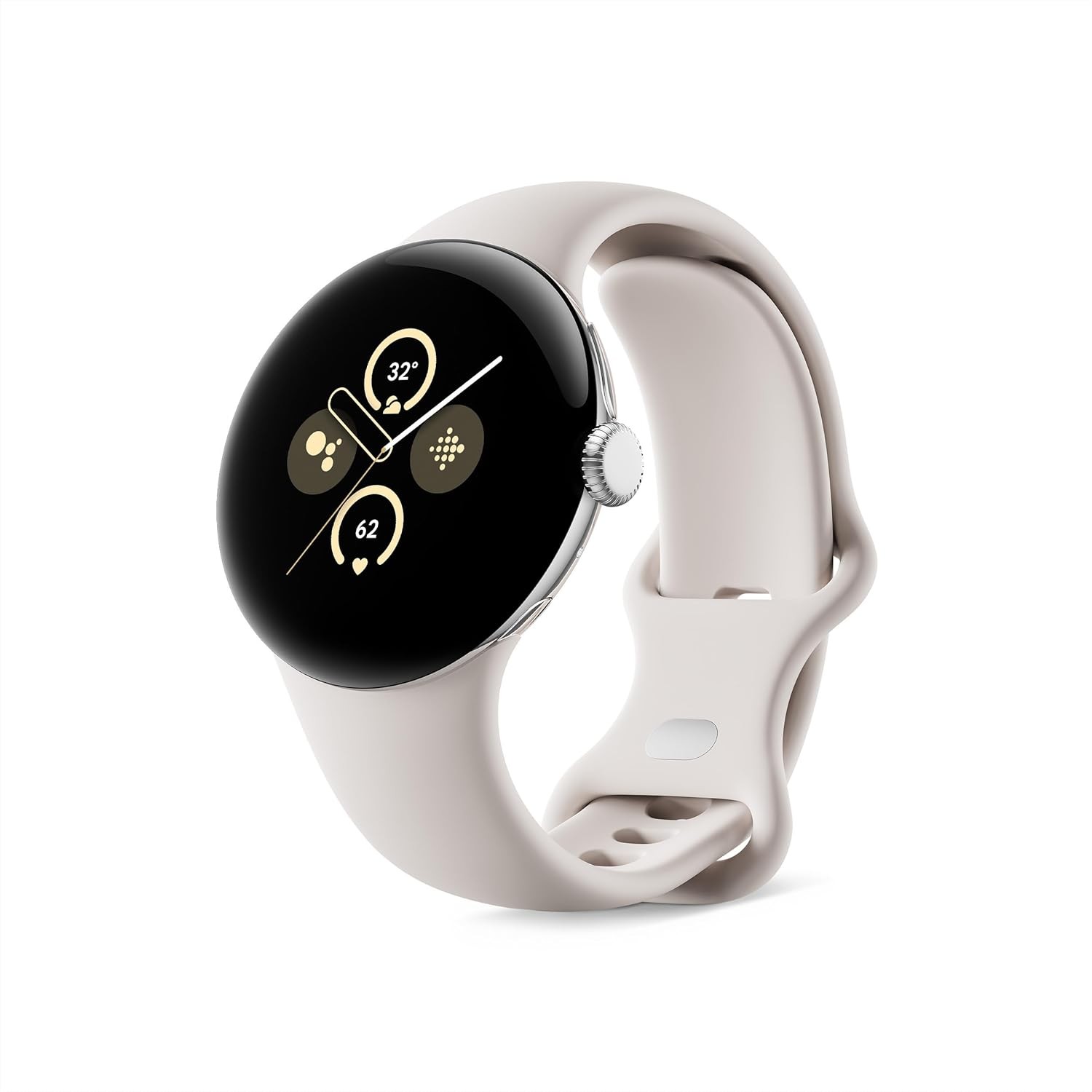 Google Pixel Watch 2 – LTE – GA05023-US – Polished Silver/Porcelain Band – New